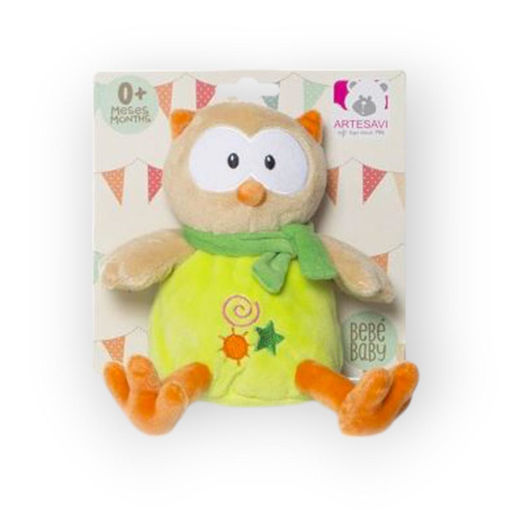 Picture of ARTESAVI OWL 16CM RATTLE GREEN